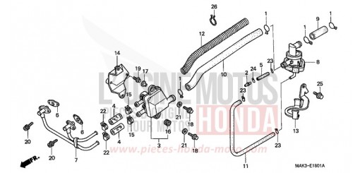 SOUPAPE D'AIR (2) FX650X de 1999